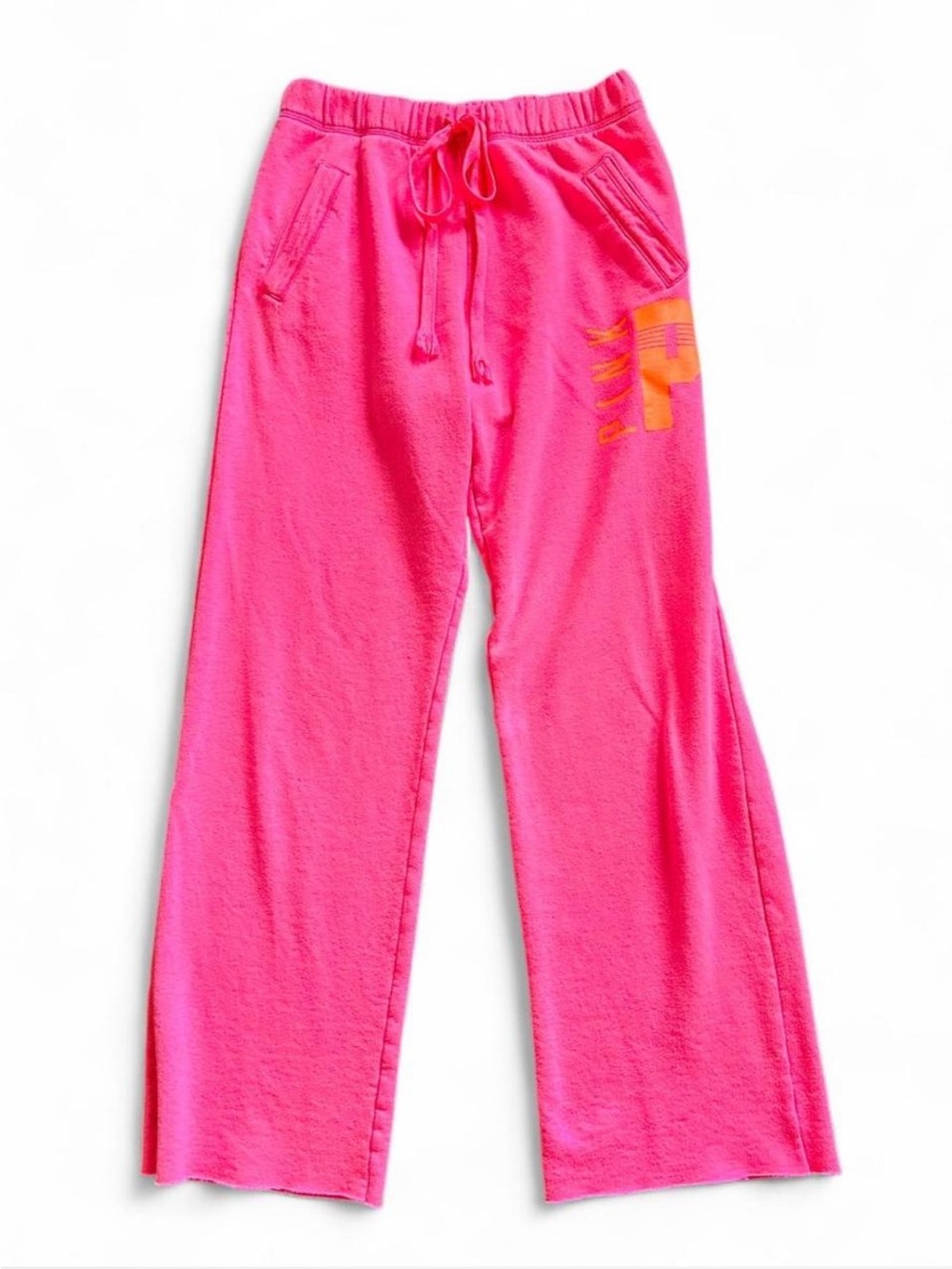 VICTORIA’S SECRET PINK Boyfriend Pocket Sweatpant in Bright Neon Pink — S